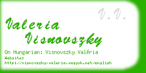 valeria visnovszky business card