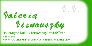valeria visnovszky business card